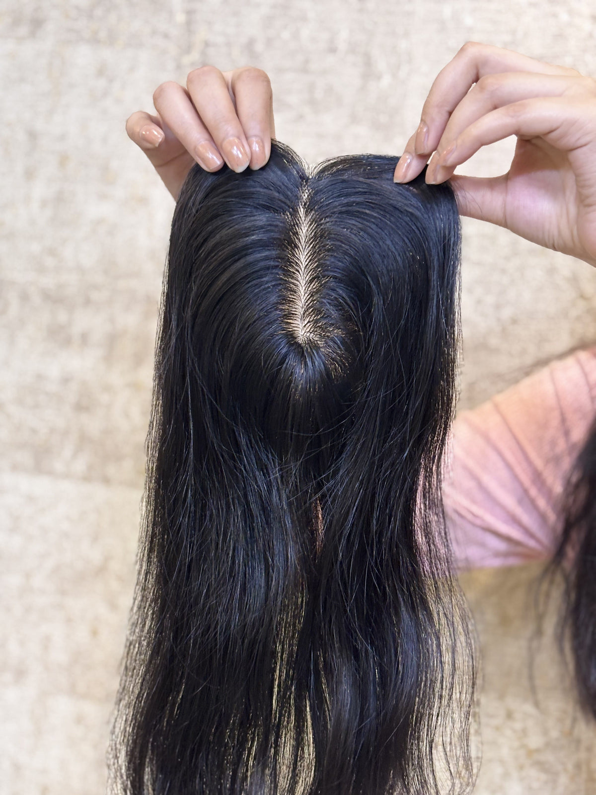 Hair Topper for Thinning Crown | Silk Base | Natural Black | Straight | Remy Hair India